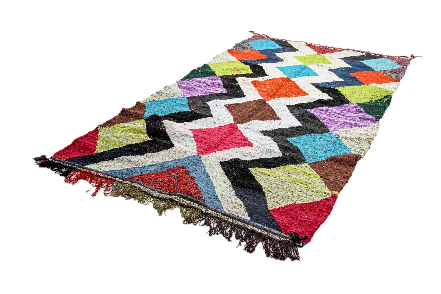 Tappeto Berberi Dal Marocco Boucherouite 155 x 290 cm