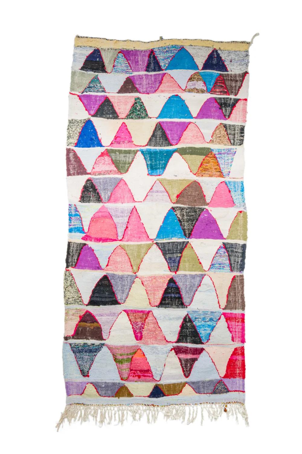 Tappeto Berberi Dal Marocco Boucherouite 135 x 275 cm