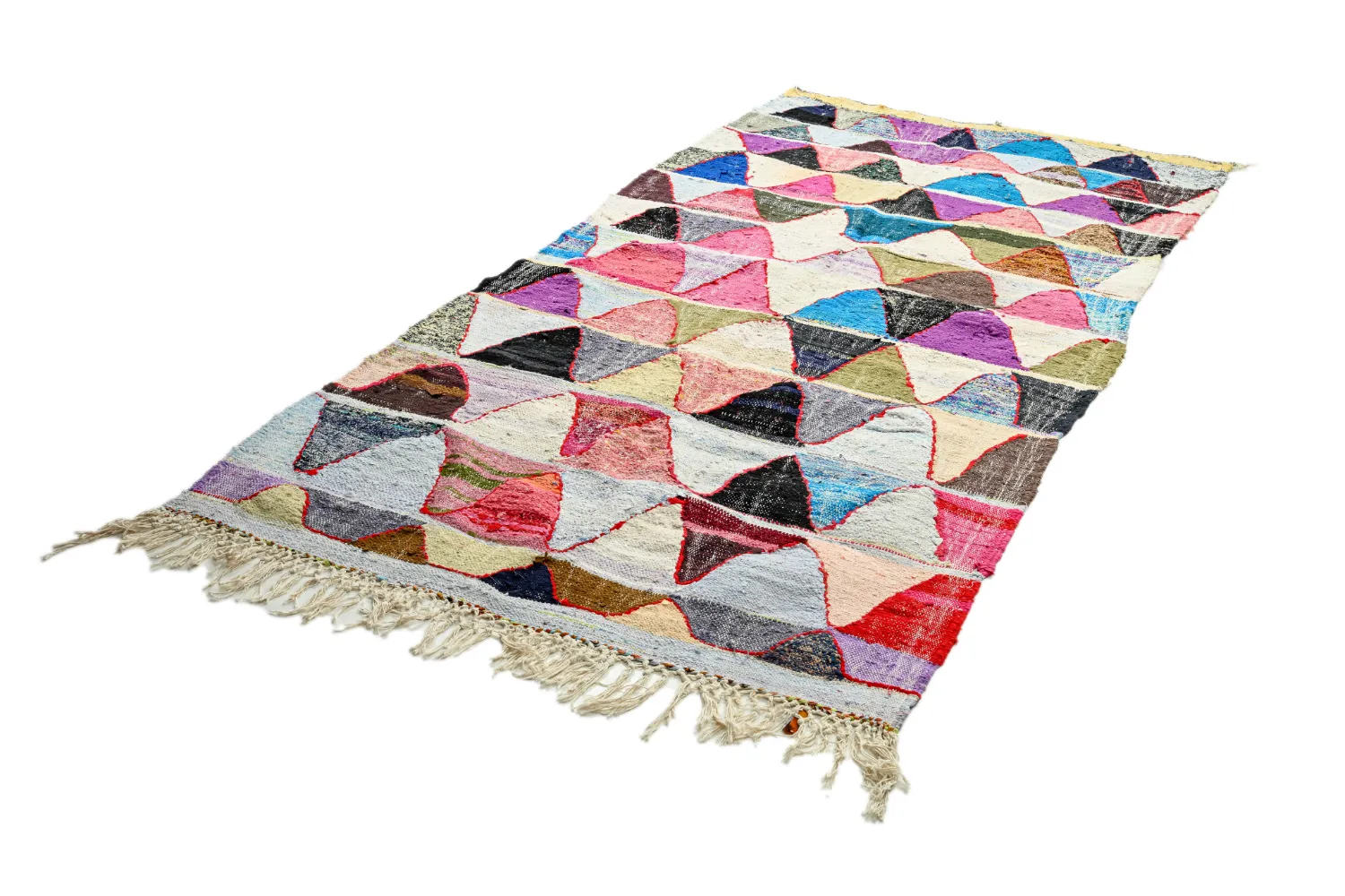 Tappeto Berberi Dal Marocco Boucherouite 135 x 275 cm