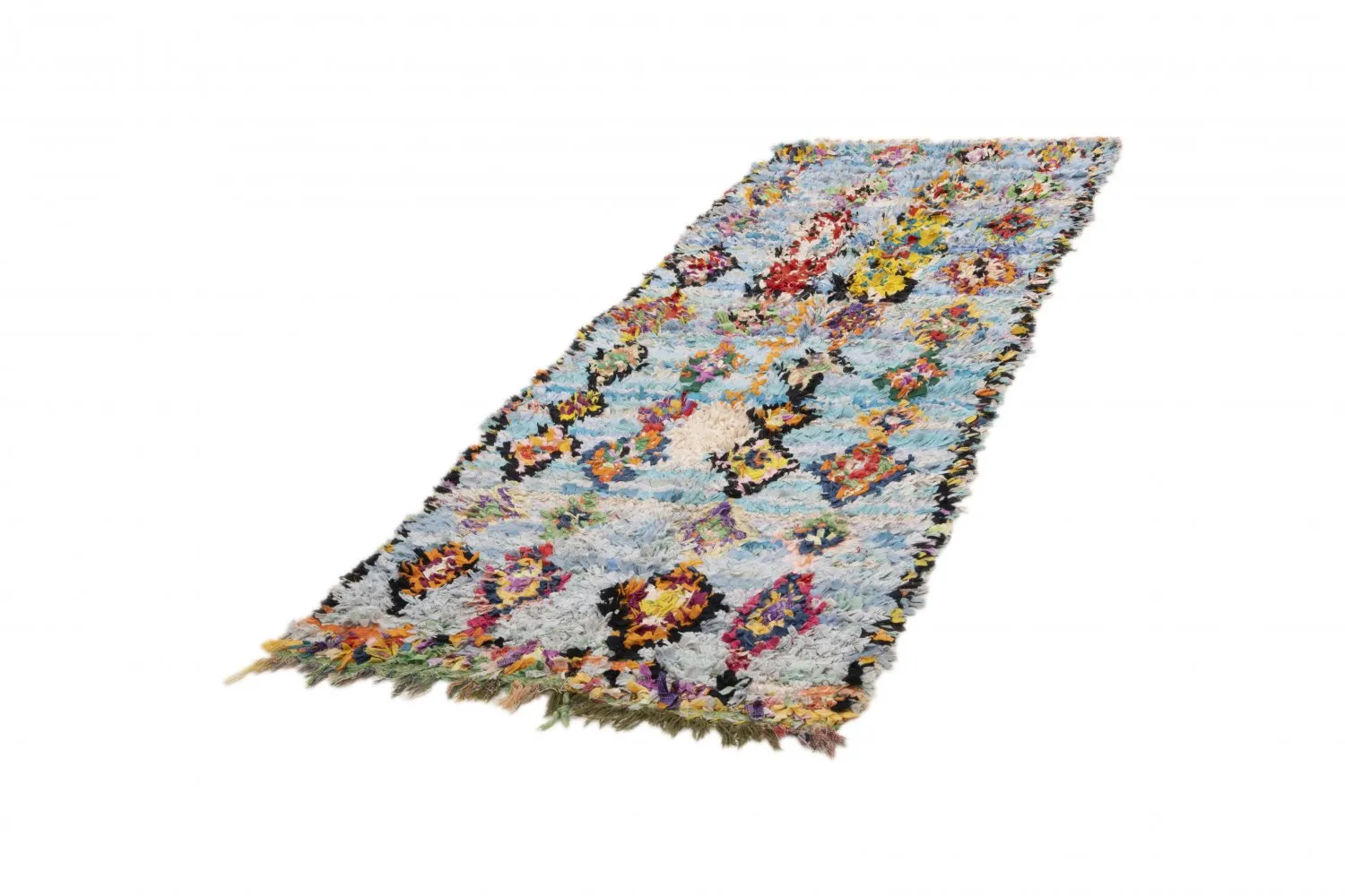 Tappeto Berberi Dal Marocco Boucherouite 290 x 95 cm