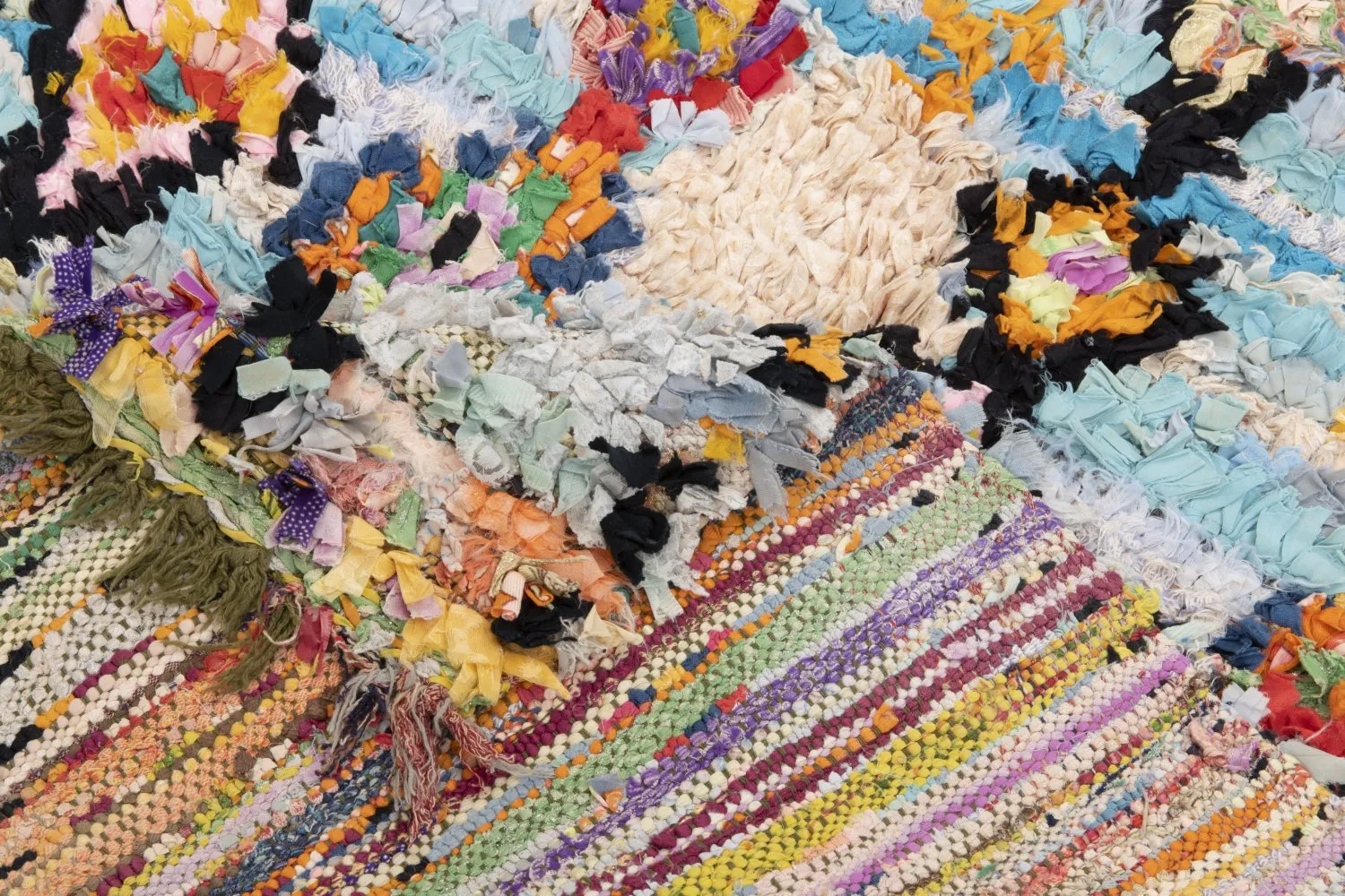 Tappeto Berberi Dal Marocco Boucherouite 290 x 95 cm