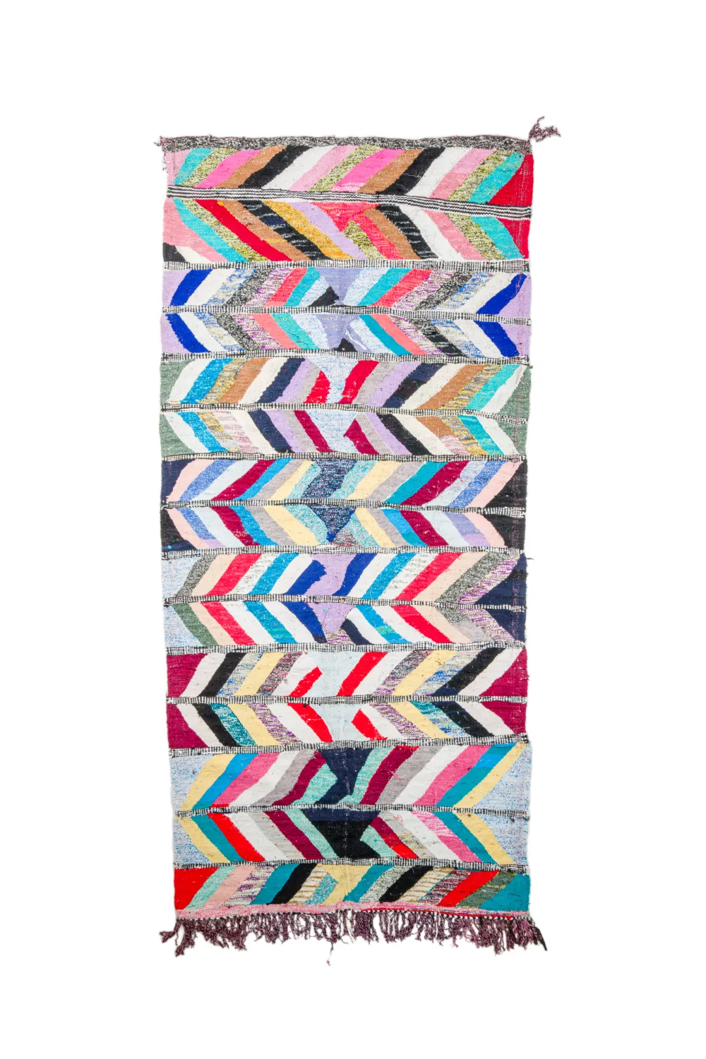 Tappeto Berberi Dal Marocco Boucherouite 150 x 320 cm