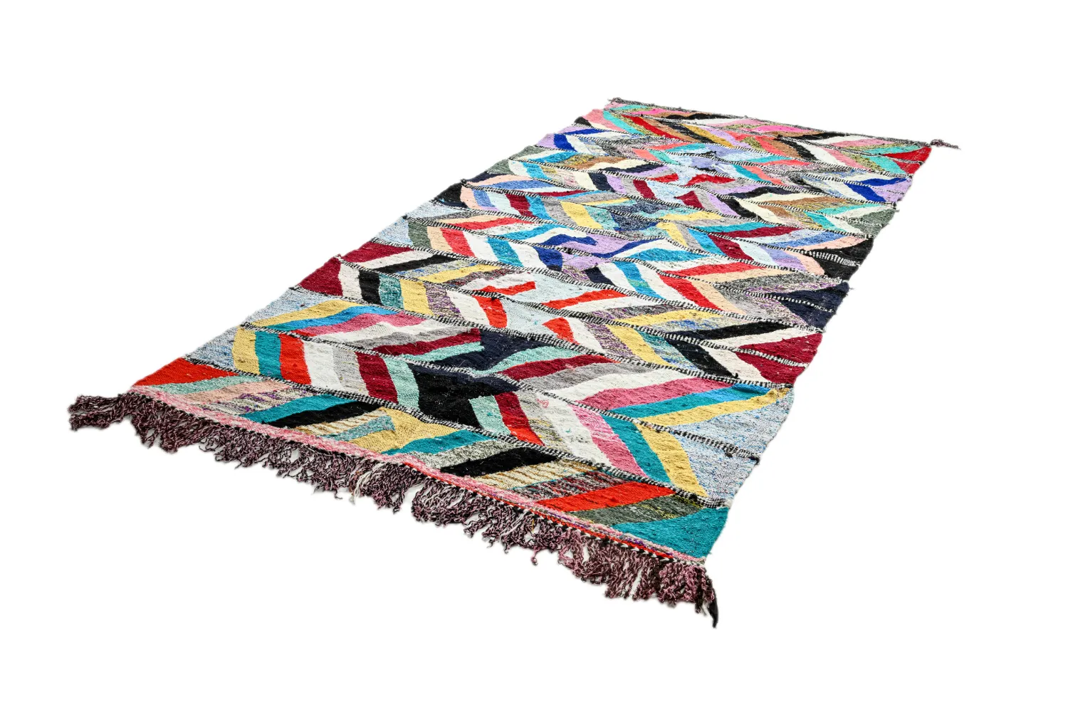 Tappeto Berberi Dal Marocco Boucherouite 150 x 320 cm