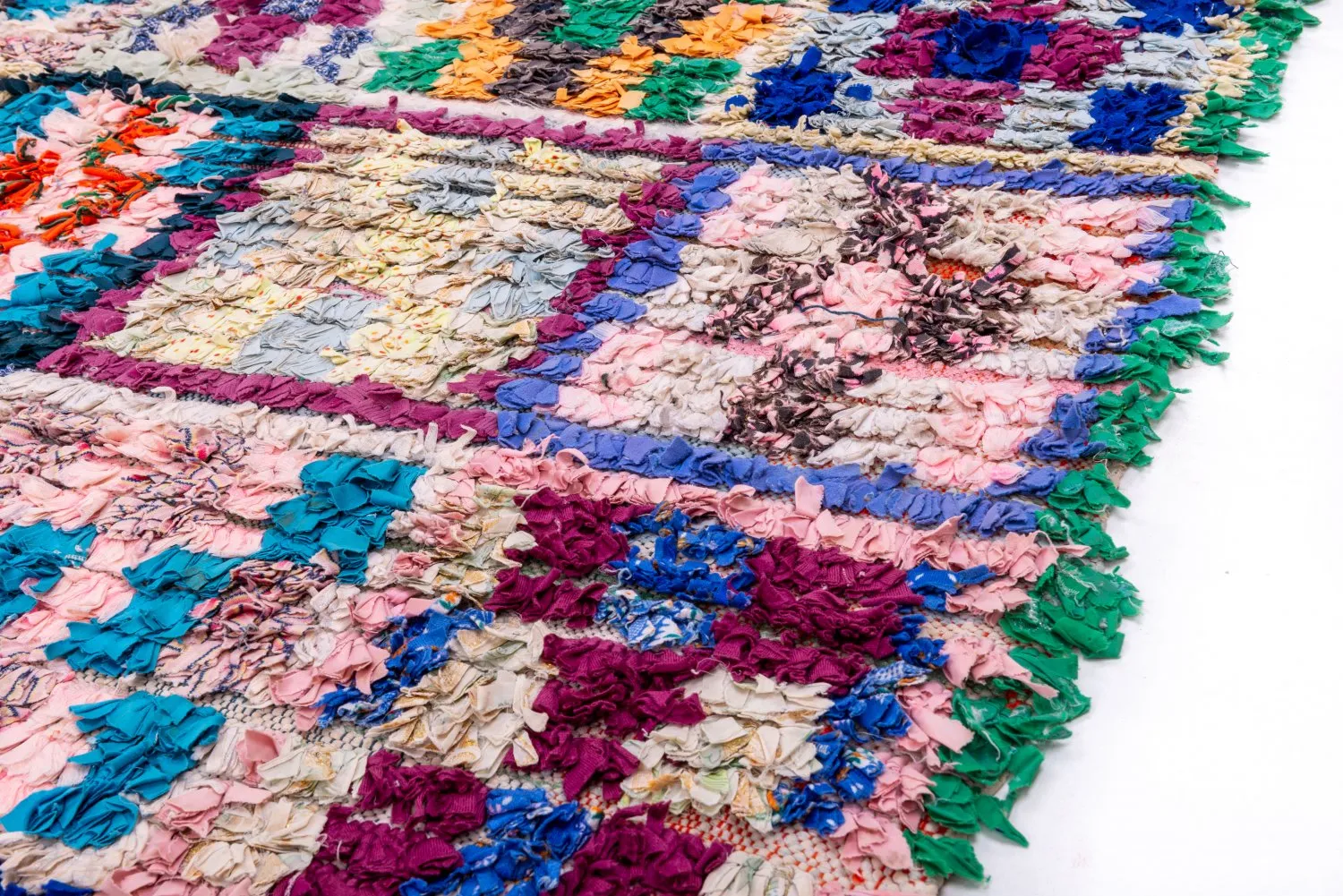 Tappeto Berberi Dal Marocco Boucherouite 195 x 150 cm