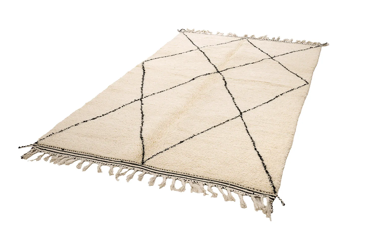 Tappeto Kilim In Stile Berbero Del Marocco Beni Ourain 155 x 270 cm