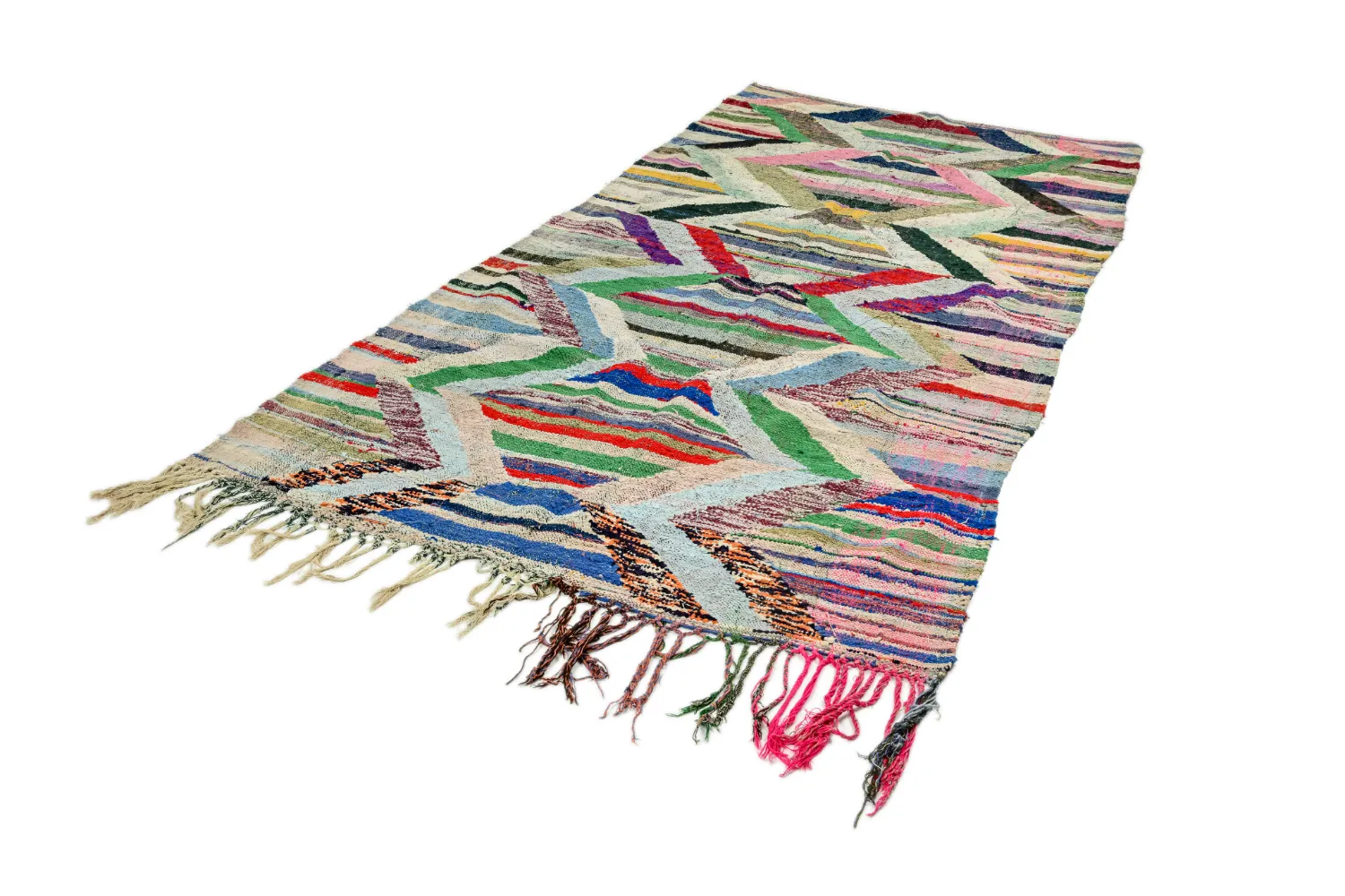 Tappeto Berberi Dal Marocco Boucherouite 145 x 295 cm
