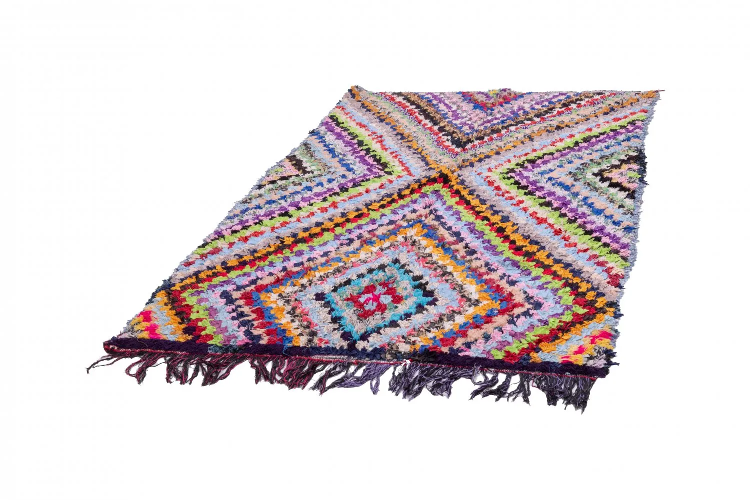 Tappeto Berberi Dal Marocco Boucherouite 225 x 140 cm