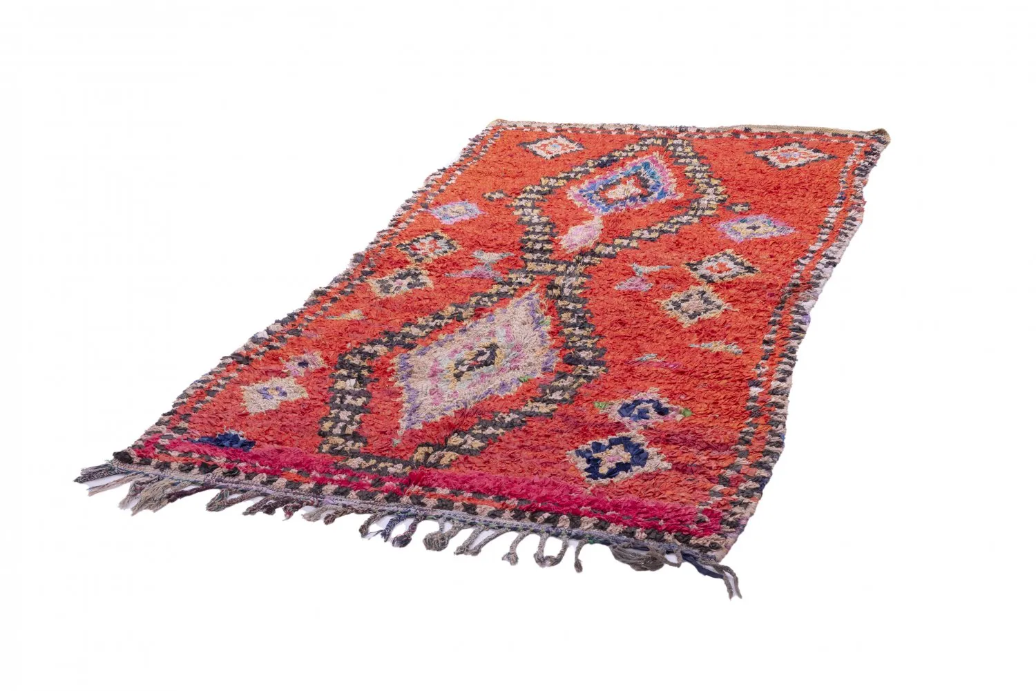 Tappeto Berberi Dal Marocco Boucherouite 250 x 130 cm