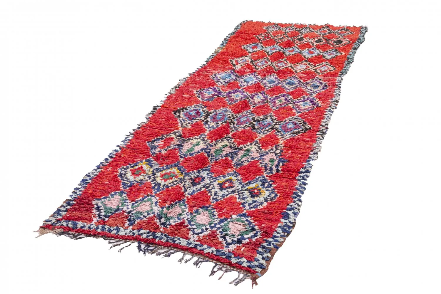 Tappeto Berberi Dal Marocco Boucherouite 295 x 110 cm