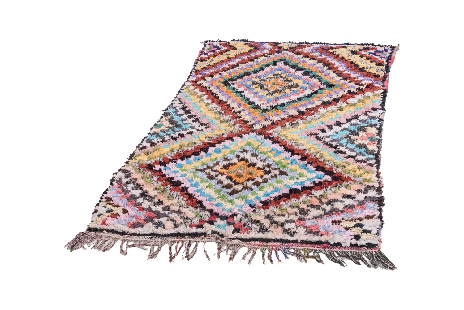 Tappeto Berberi Dal Marocco Boucherouite 215 x 120 cm