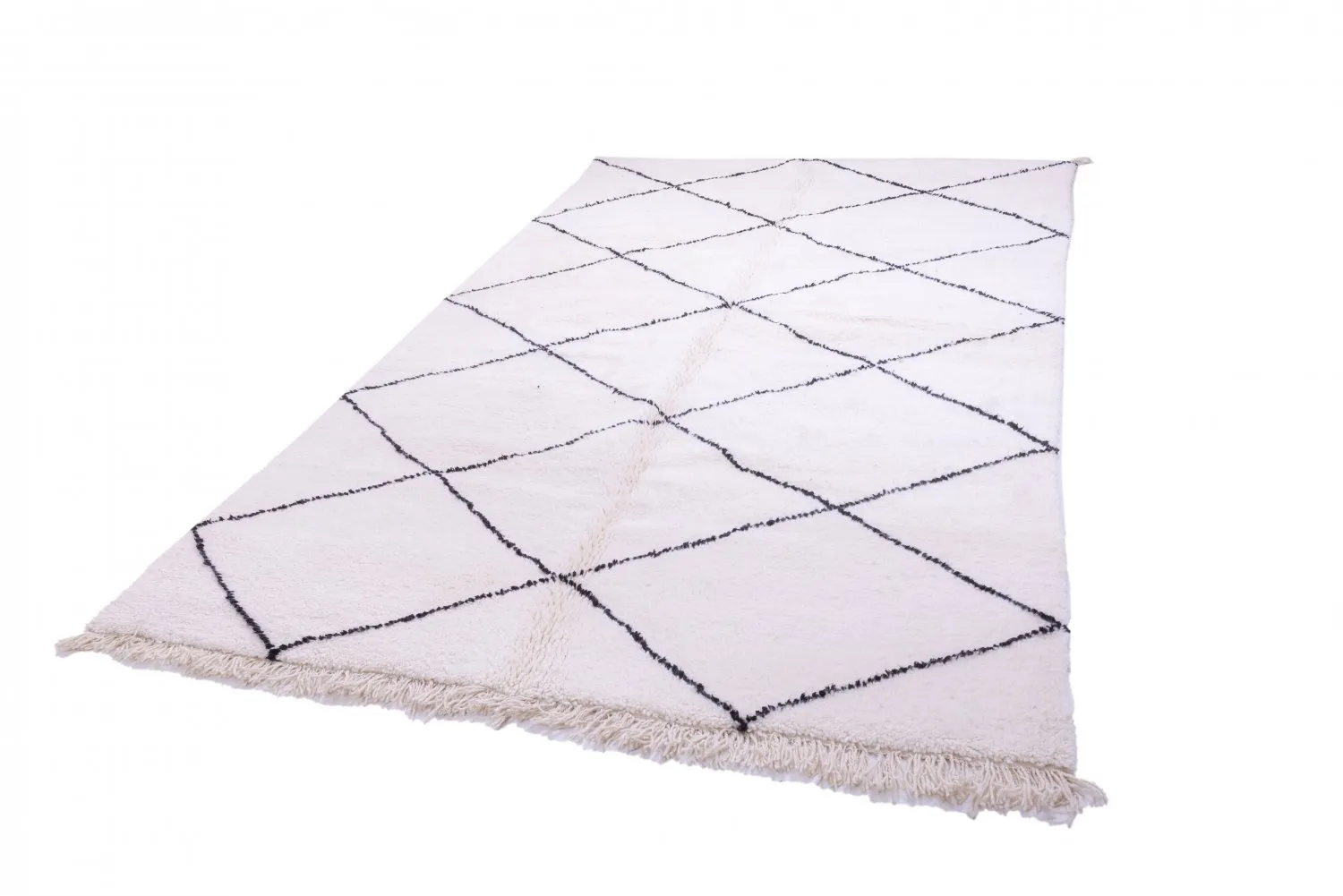 Tappeto Kilim In Stile Berbero Del Marocco Beni Ourain 315 x 195 cm