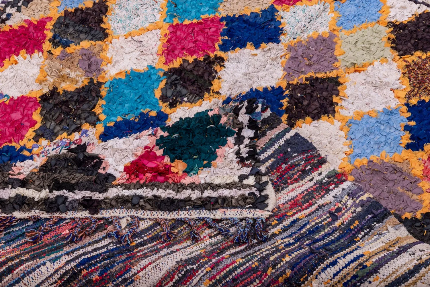 Tappeti Berberi Dal Marocco Boucherouite 185 x 150 cm