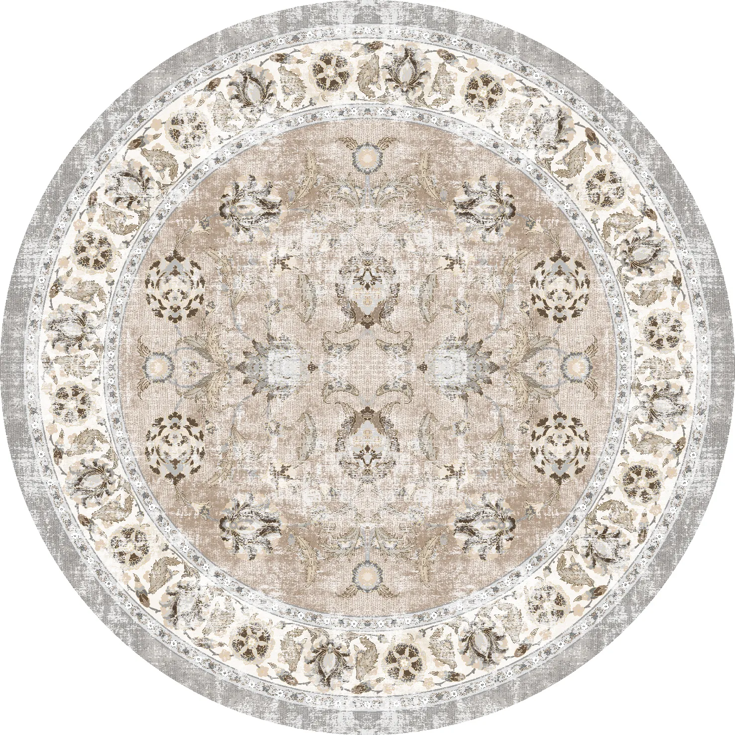 Tappeti rotondi - Adeleine (beige)