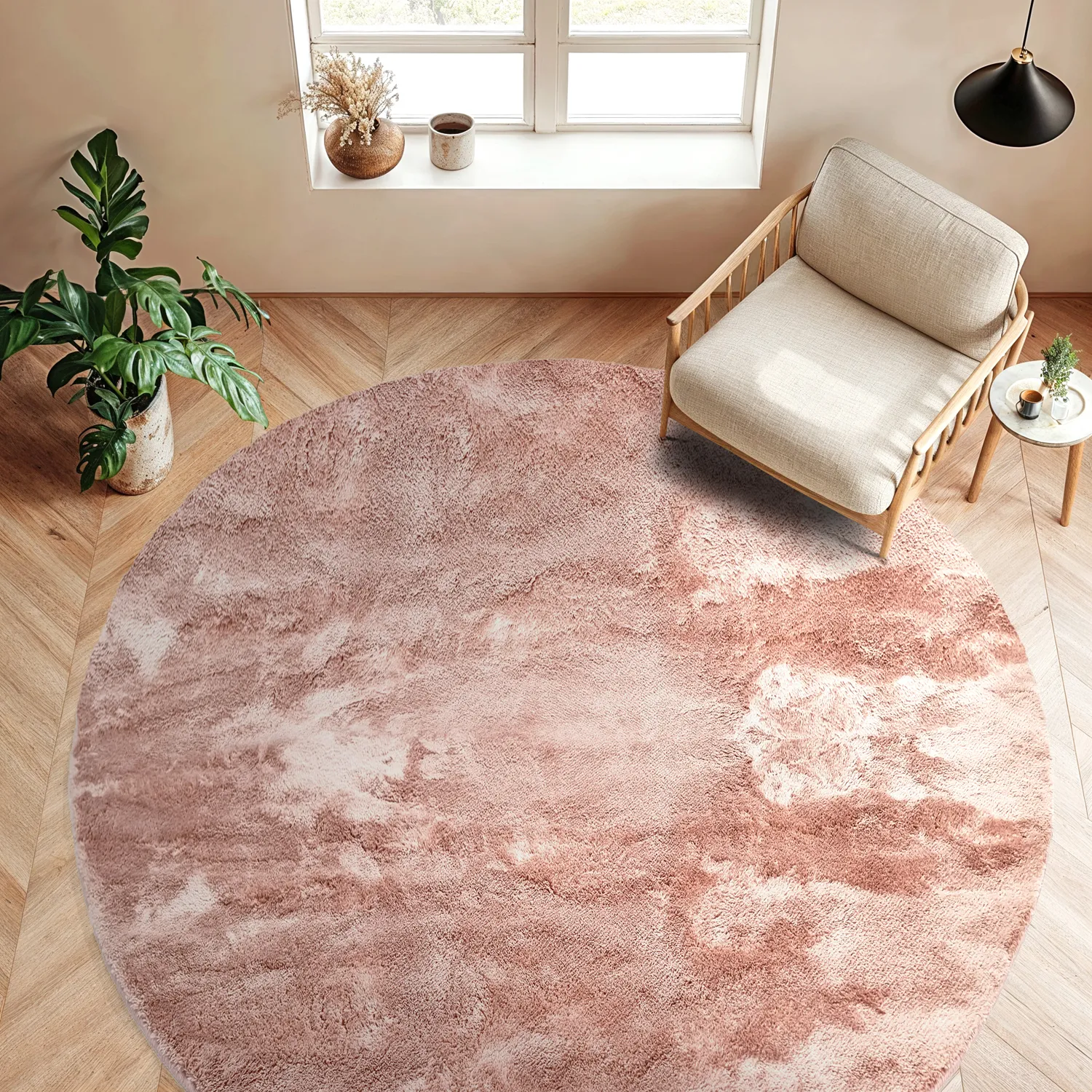 Tappeti rotondi - Aranga Super Soft Fur (rosa)
