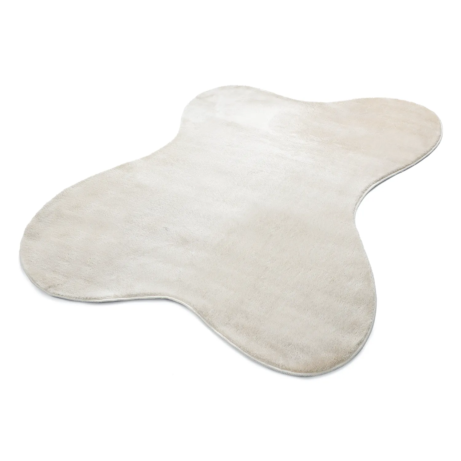 Tappeto Shaggy Ondulato Asimmetrico - Aranga Super Soft Fur (beige)