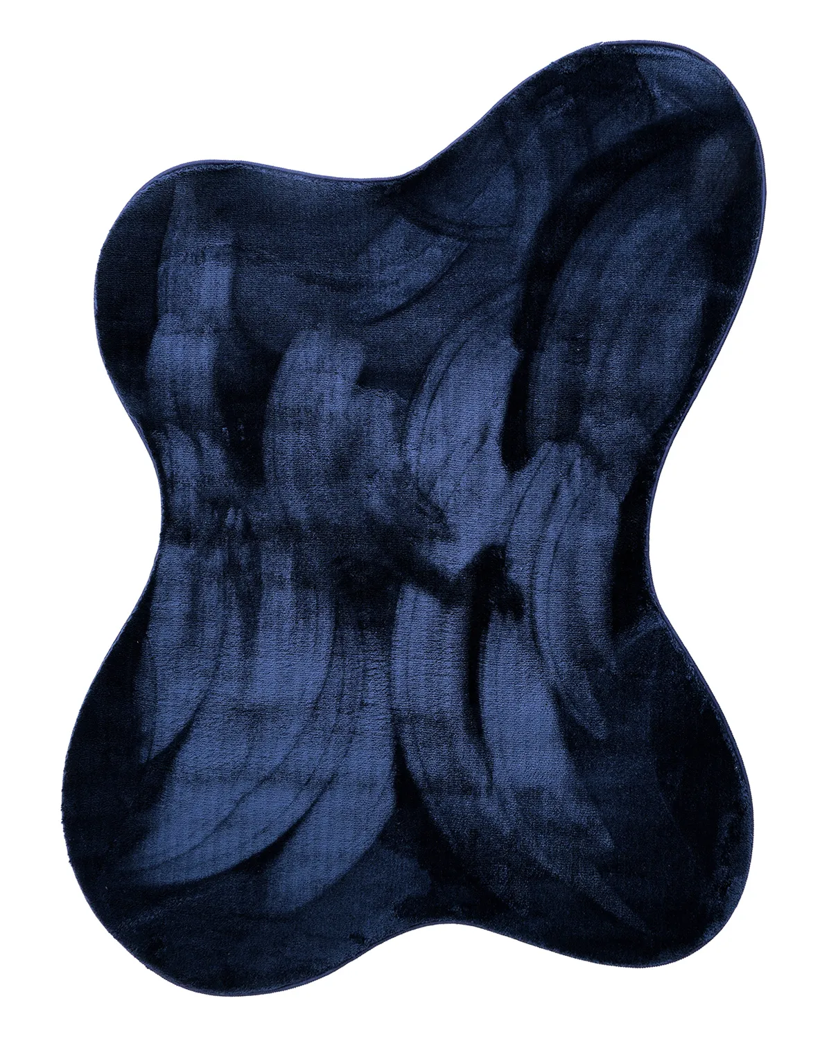 Tappeto Shaggy Ondulato Asimmetrico - Aranga Super Soft Fur (blu scuro)