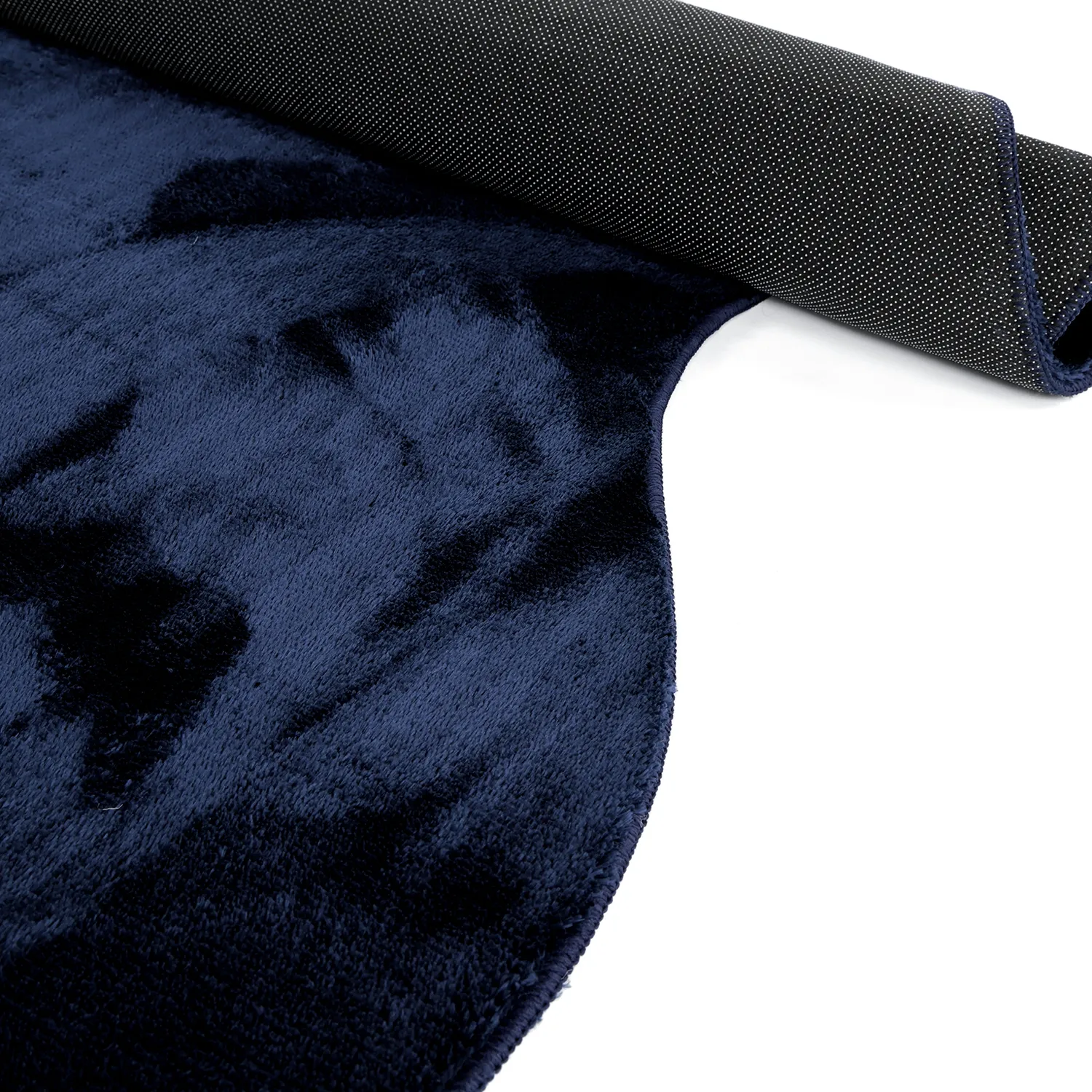 Tappeto Shaggy Ondulato Asimmetrico - Aranga Super Soft Fur (blu scuro)
