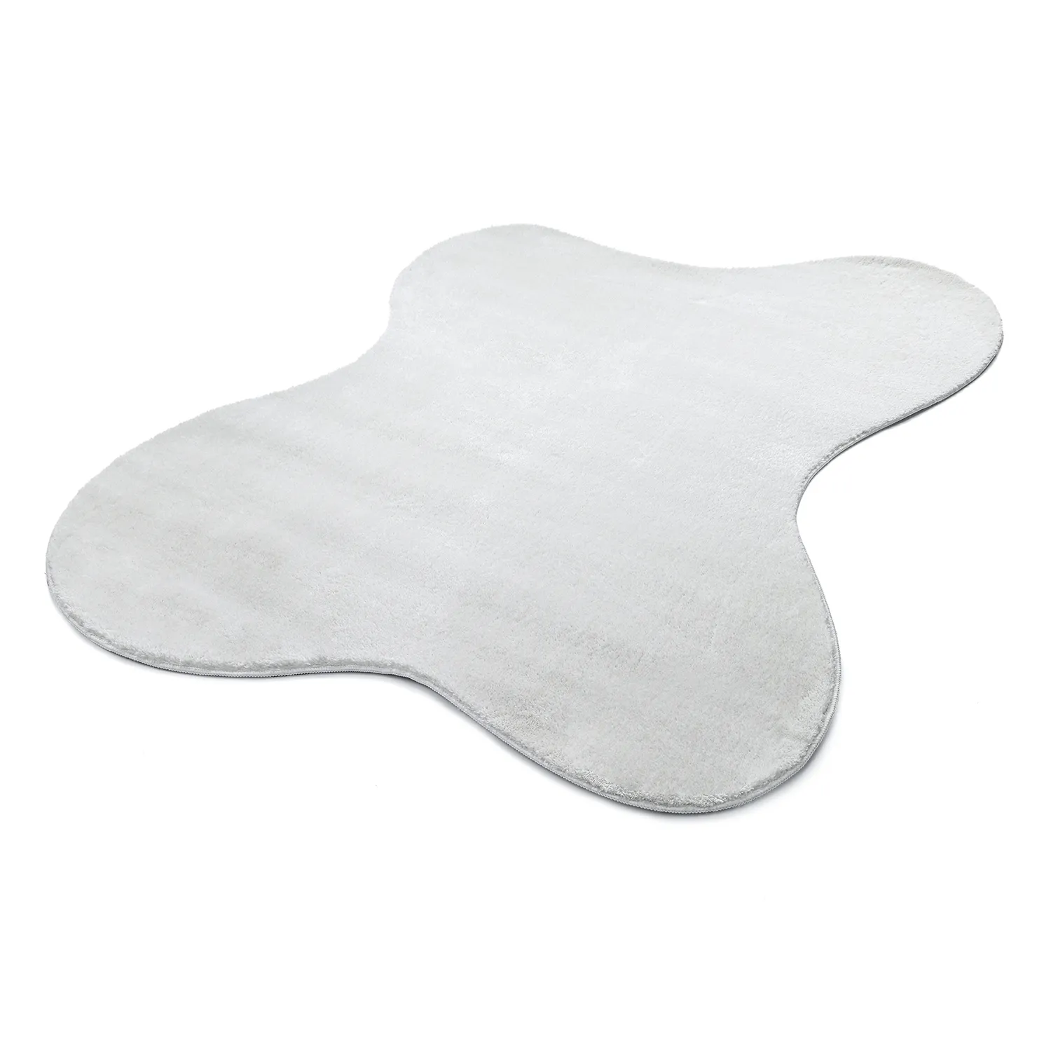 Tappeto Shaggy Ondulato Asimmetrico - Aranga Super Soft Fur (bianco)