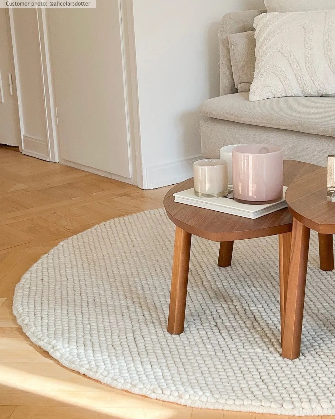 Tappeti rotondi - Avafors Wool Bubble (beige)