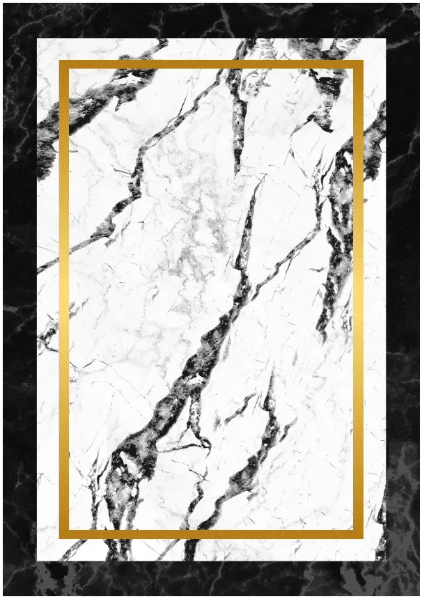 Tappeto Wilton - Avola (nero/bianco/oro)