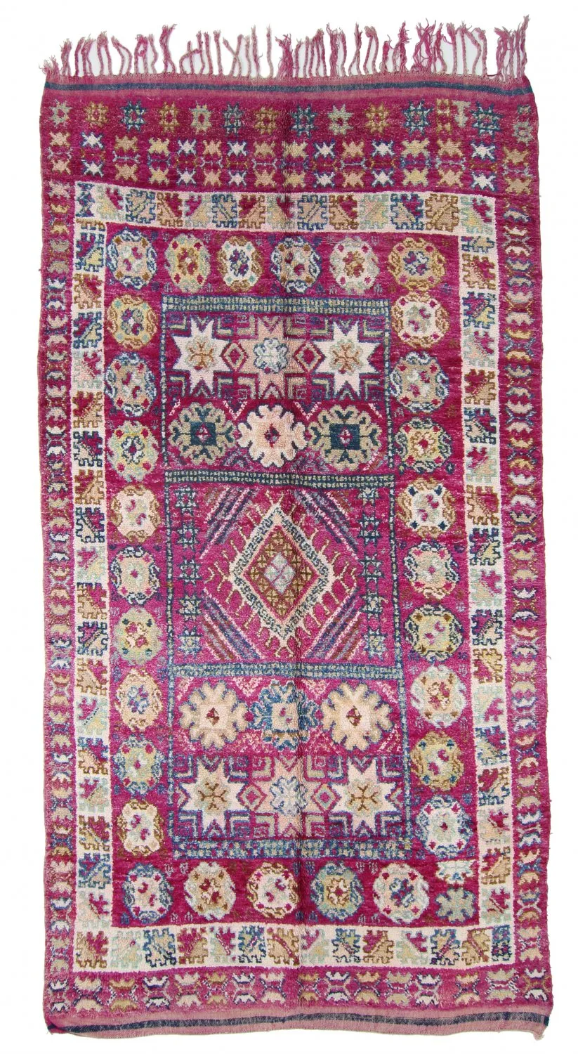 Tappeto Kilim In Stile Berbero Del Marocco Azilal 370 x 190 cm
