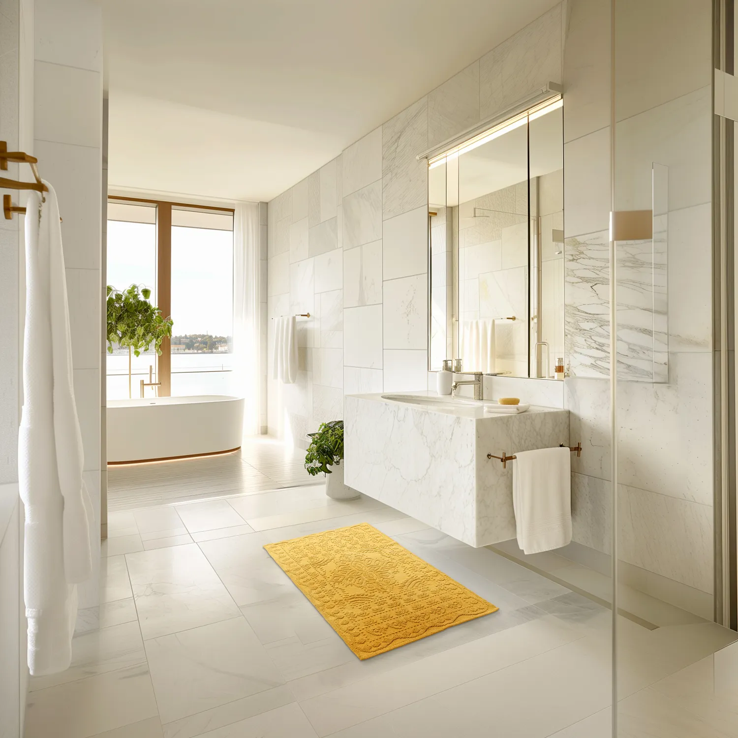 Tappeto da bagno - Bella (giallo)