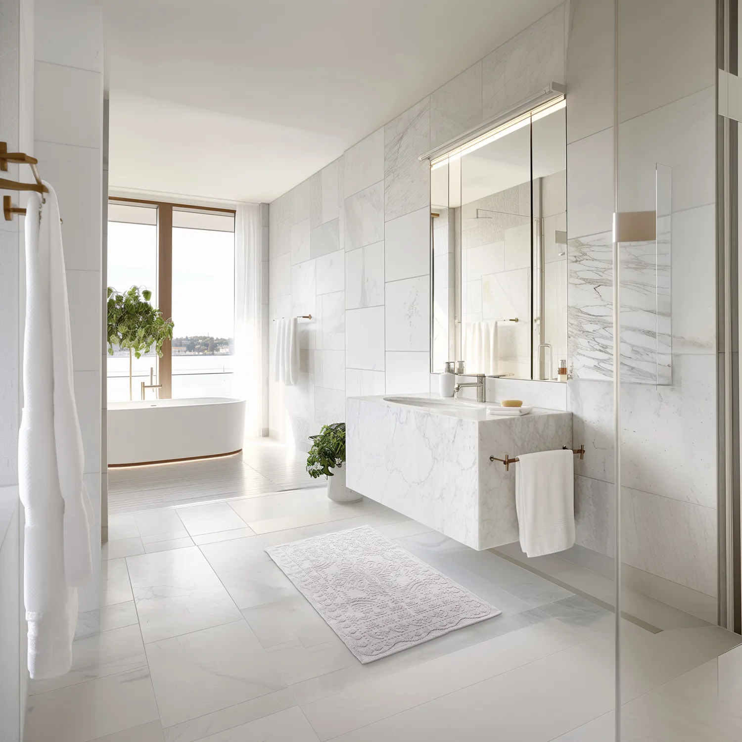 Tappeto da bagno - Bella (grigio chiaro)