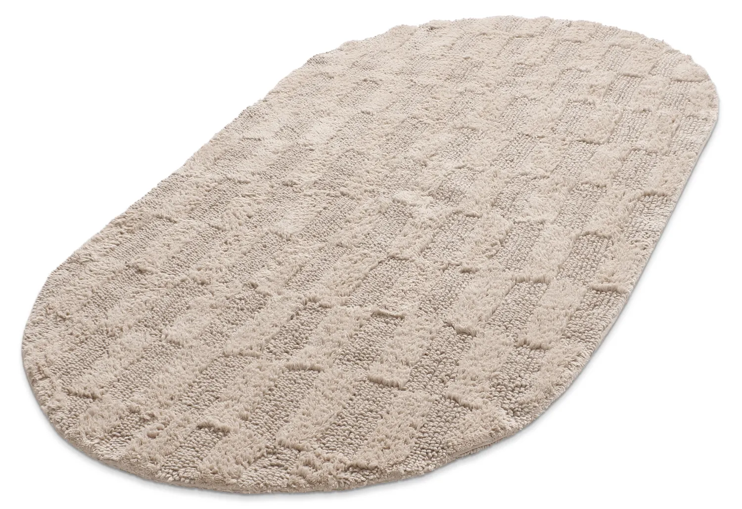 Tappeto da bagno ovale - Bevin (beige)