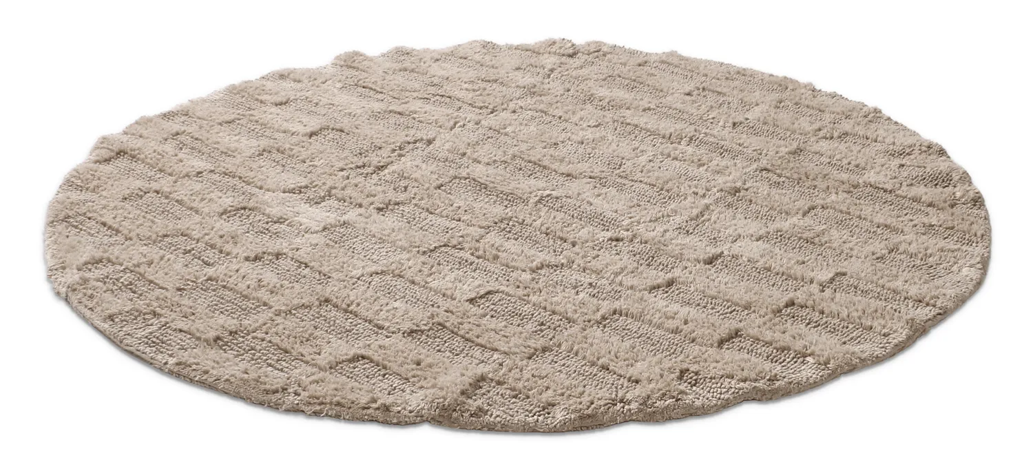 Tappeto da bagno rotondo - Bevin (beige)