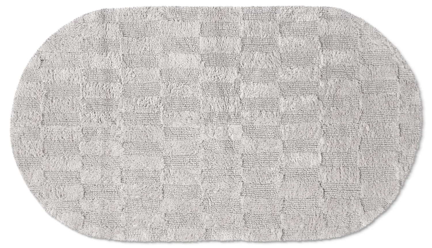 Tappeto da bagno ovale - Bevin (grigio chiaro)