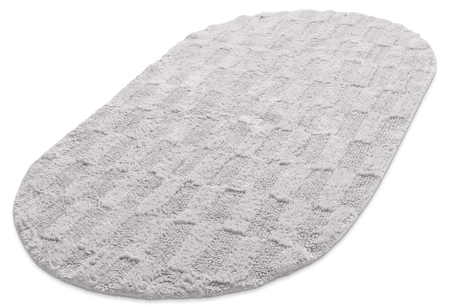 Tappeto da bagno ovale - Bevin (grigio chiaro)