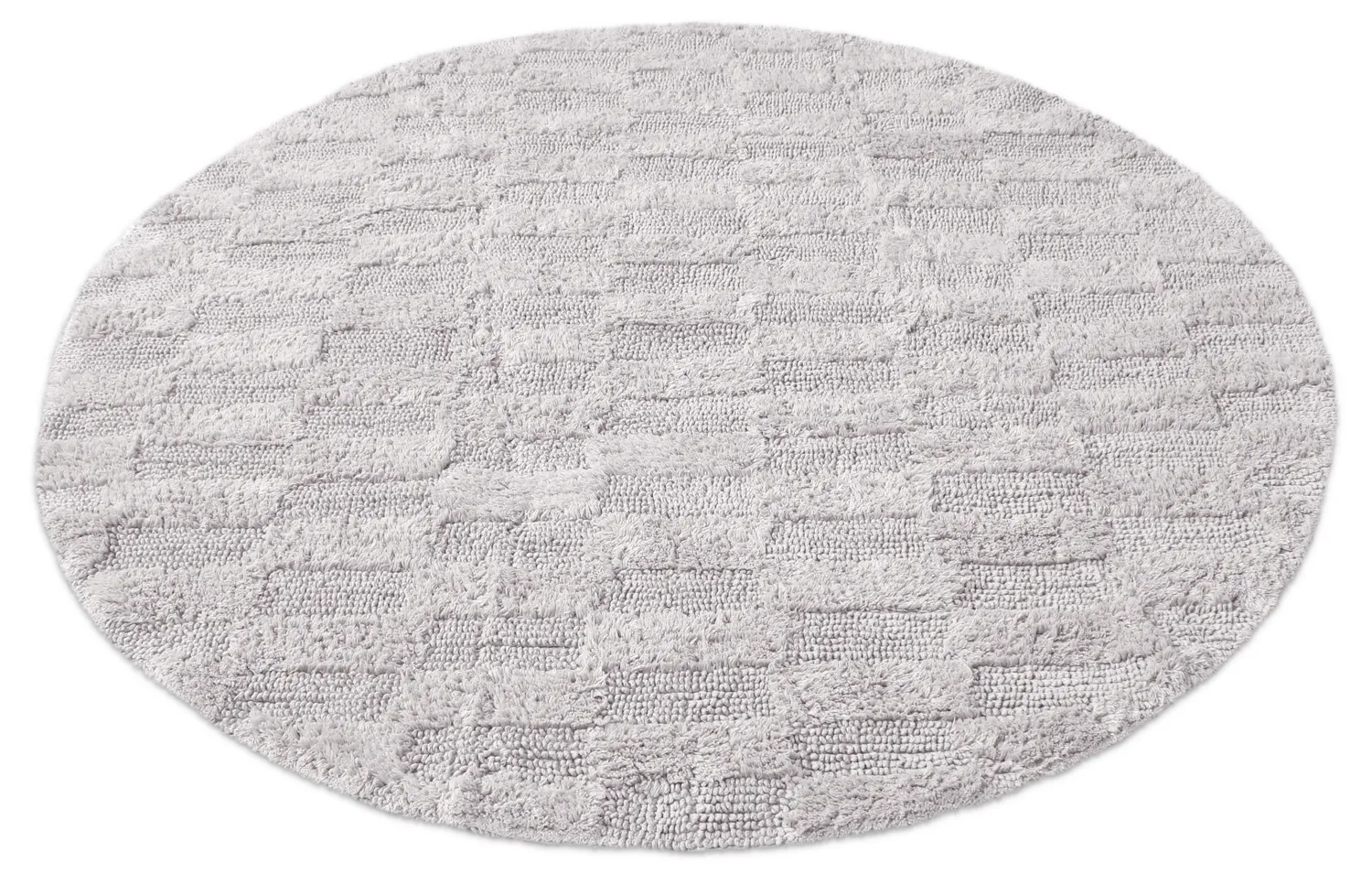 Tappeto da bagno rotondo - Bevin (grigio chiaro)