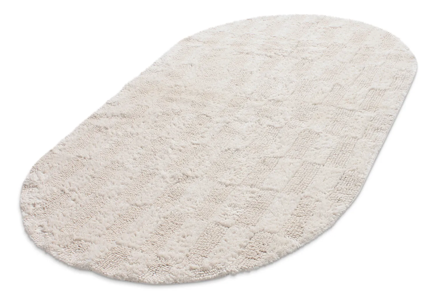 Tappeto da bagno ovale - Bevin (bianco)