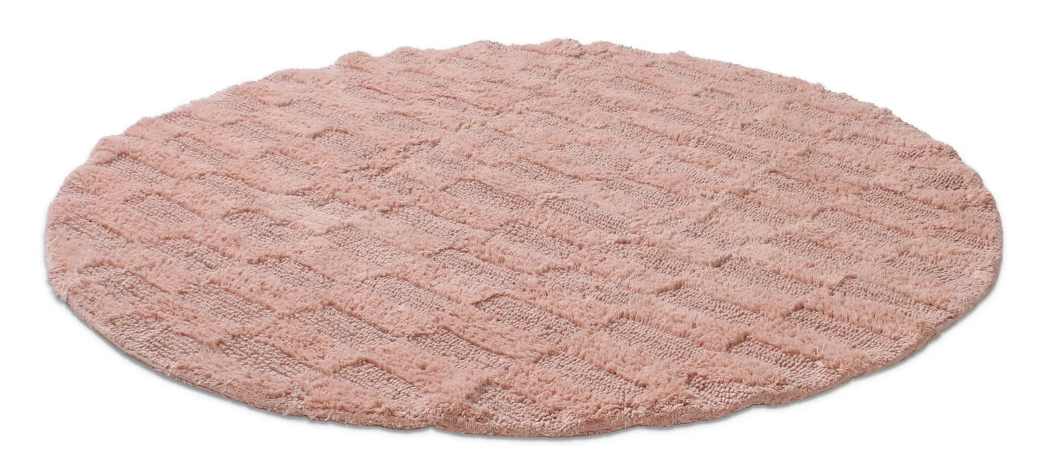 Tappeto da bagno rotondo - Bevin (rosa)