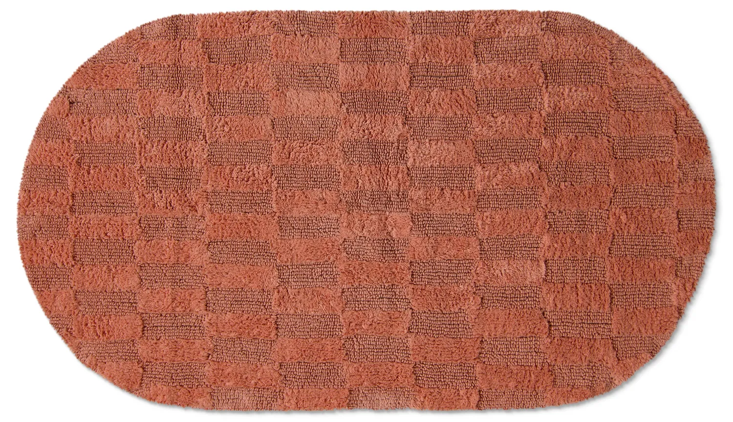 Tappeto da bagno ovale - Bevin (terracotta)