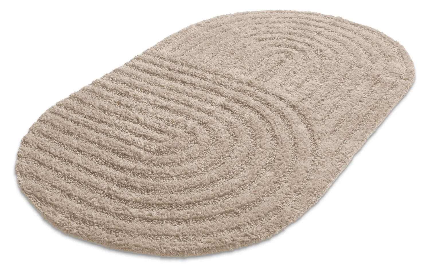 Tappeto da bagno ovale - Embla (beige)