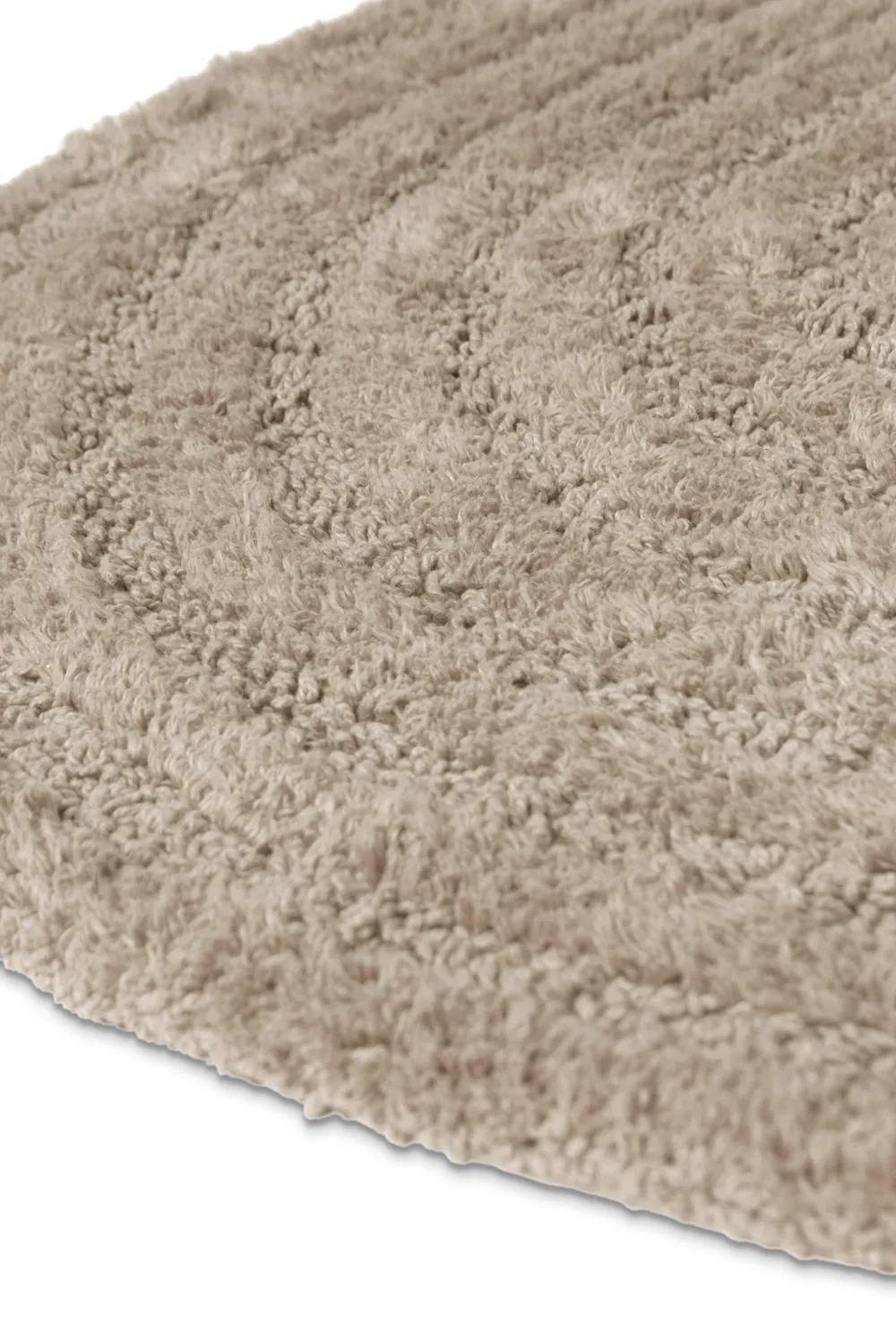 Tappeto da bagno ovale - Embla (beige)