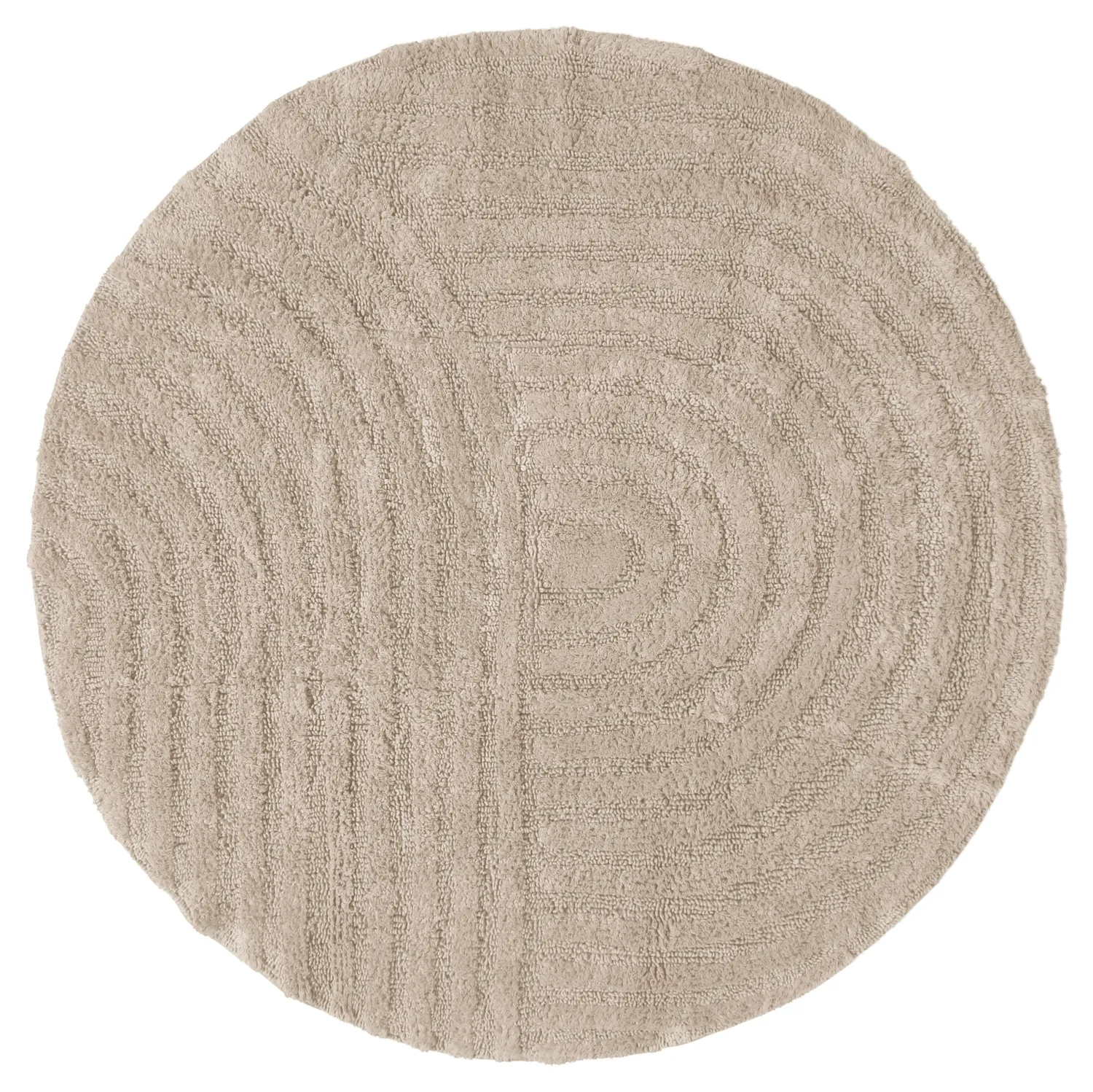 Tappeto da bagno rotondo - Embla (beige)