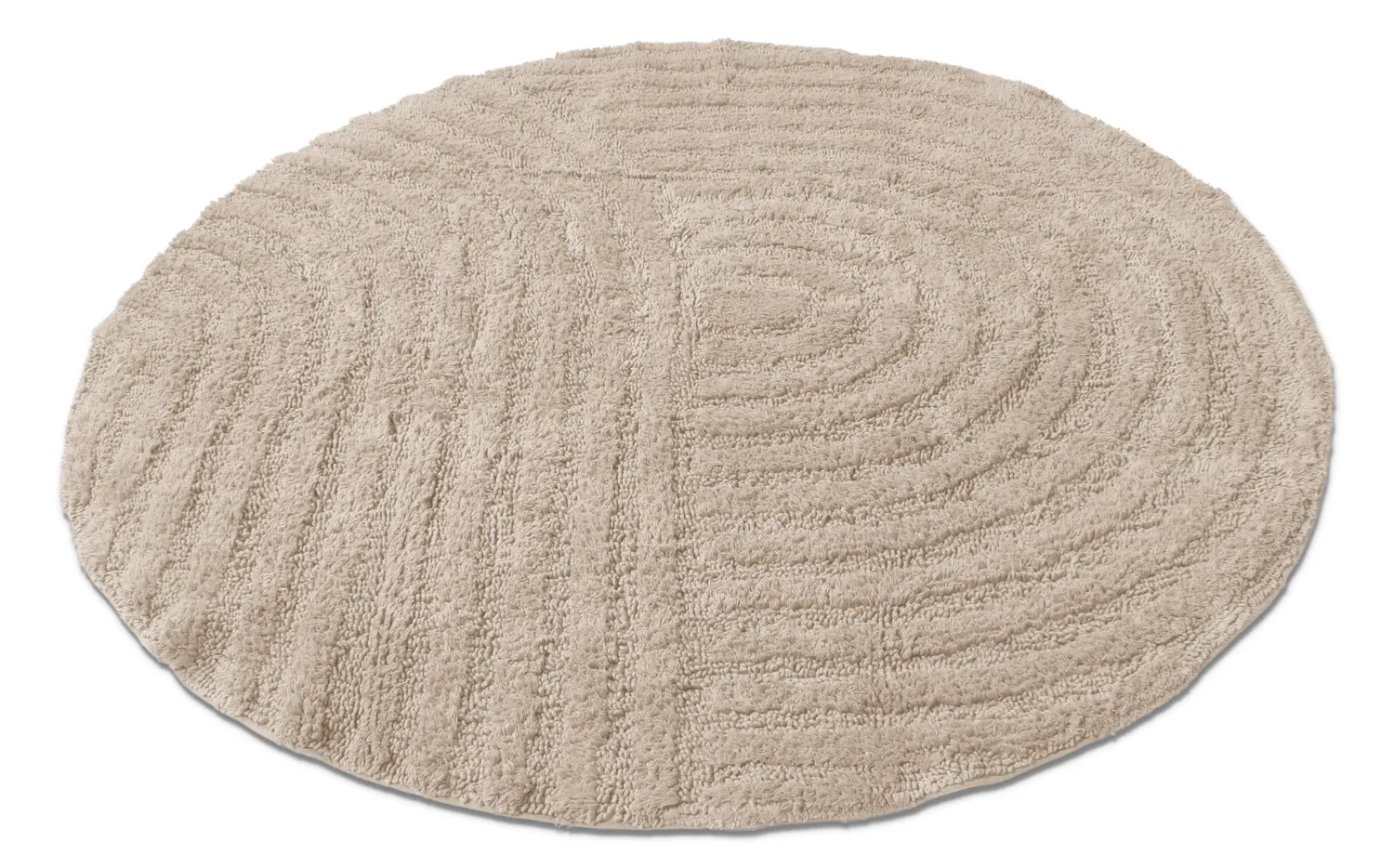 Tappeto da bagno rotondo - Embla (beige)