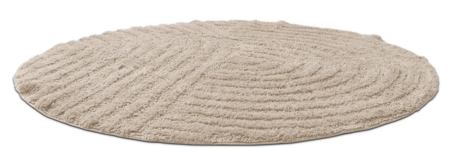 Tappeto da bagno rotondo - Embla (beige)