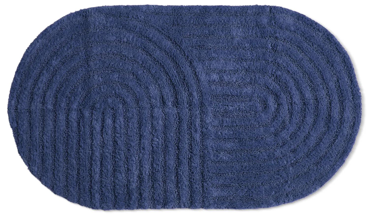 Tappeto da bagno ovale - Embla (blu)