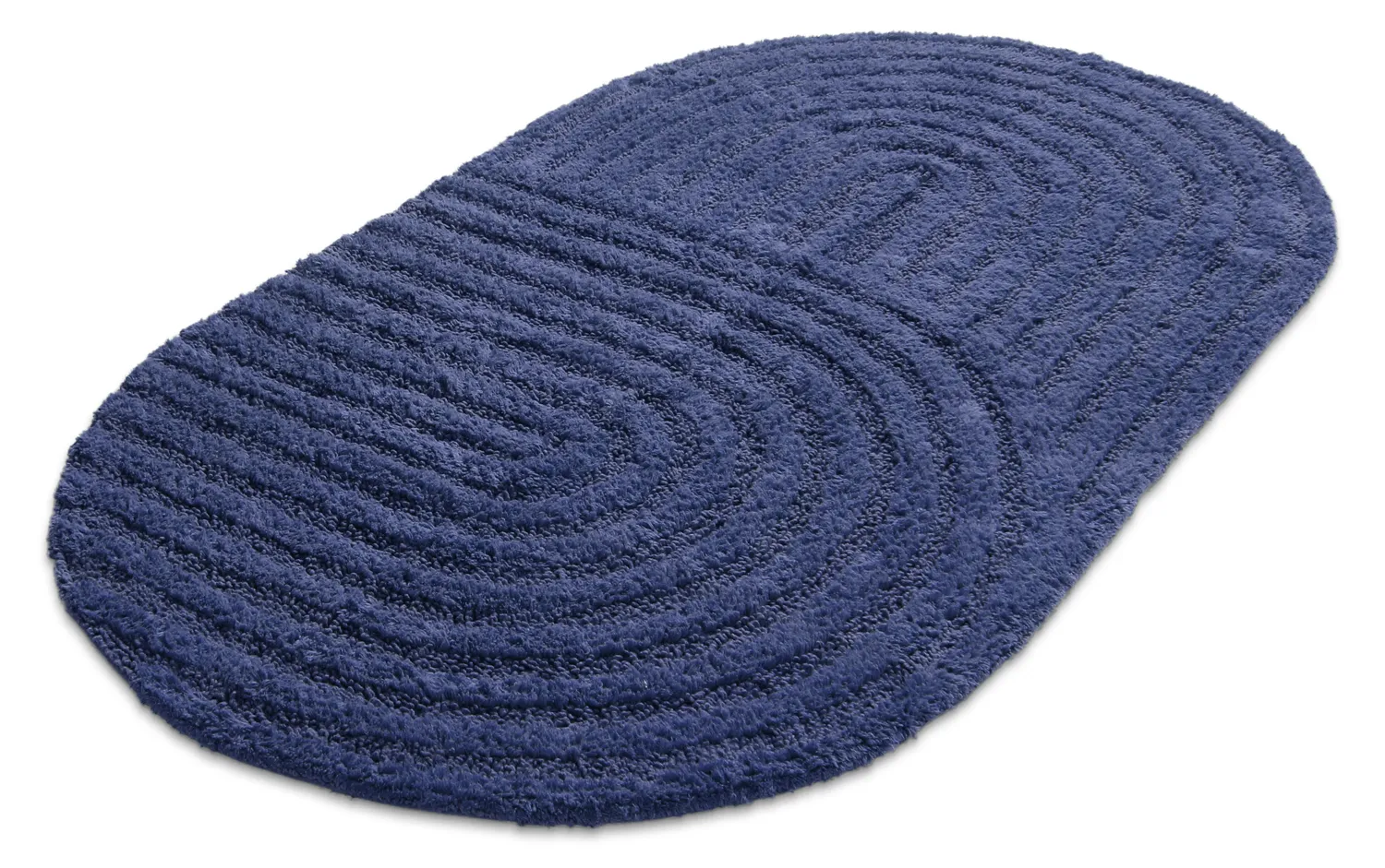 Tappeto da bagno ovale - Embla (blu)