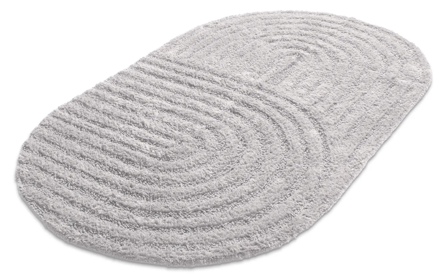 Tappeto da bagno ovale - Embla (grigio chiaro)