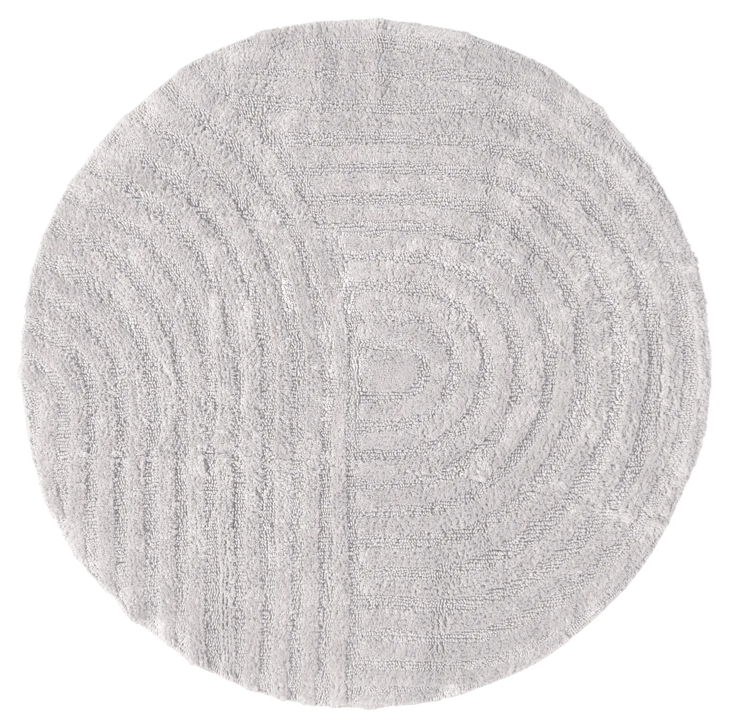 Tappeto da bagno rotondo - Embla (grigio chiaro)