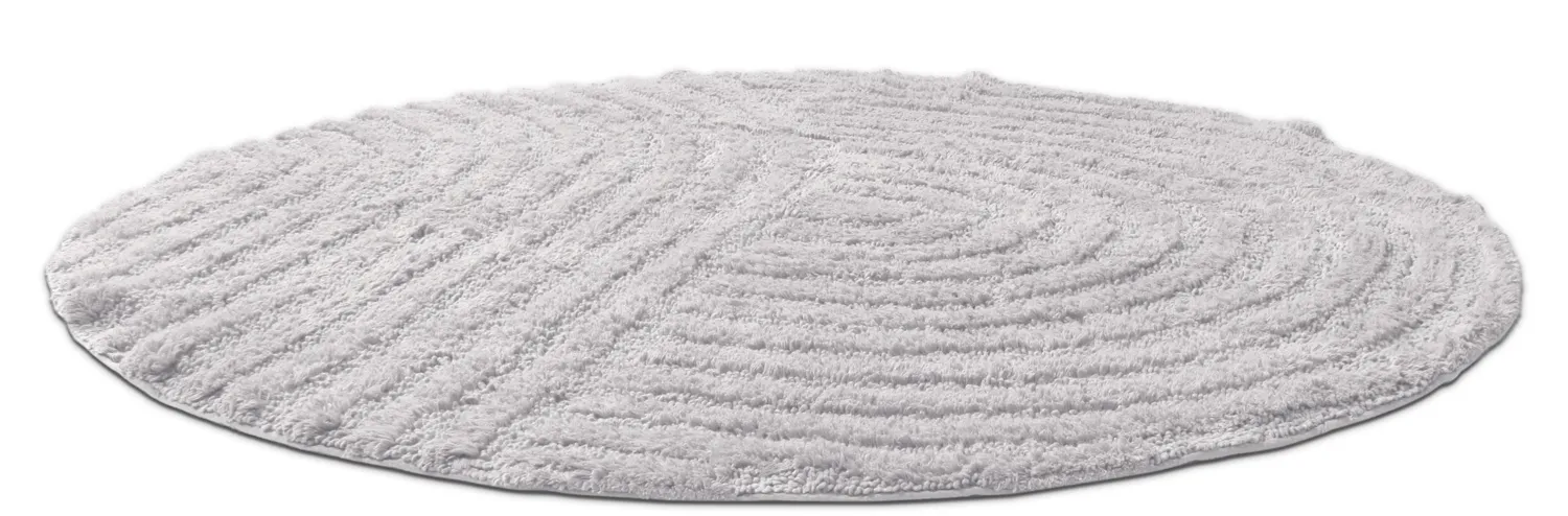 Tappeto da bagno rotondo - Embla (grigio chiaro)