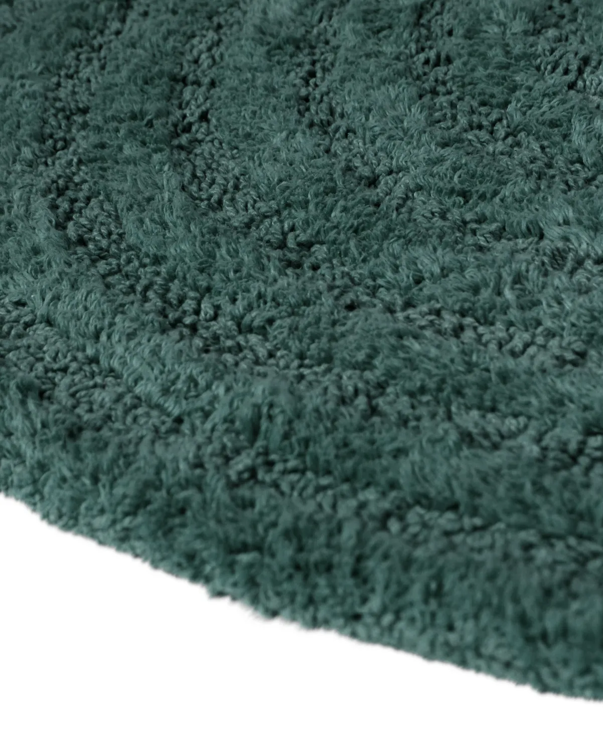 Tappeto da bagno rotondo - Embla (verde scuro)