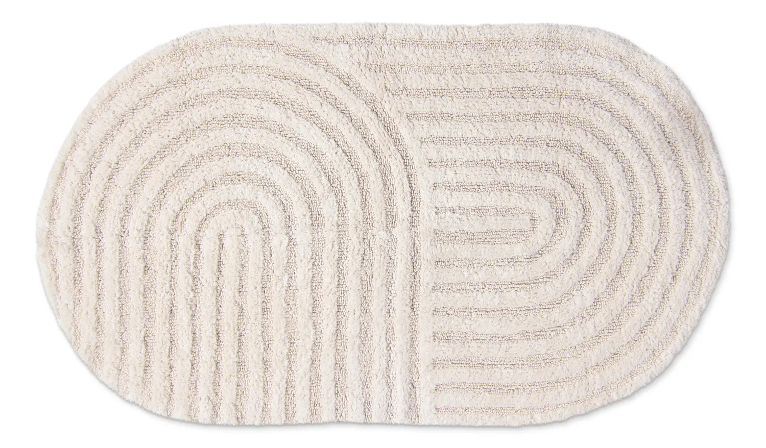 Tappeto da bagno ovale - Embla (bianco)