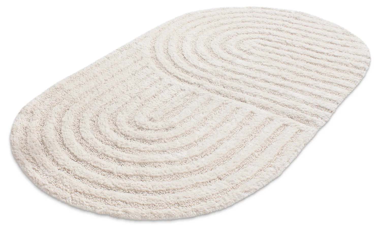 Tappeto da bagno ovale - Embla (bianco)