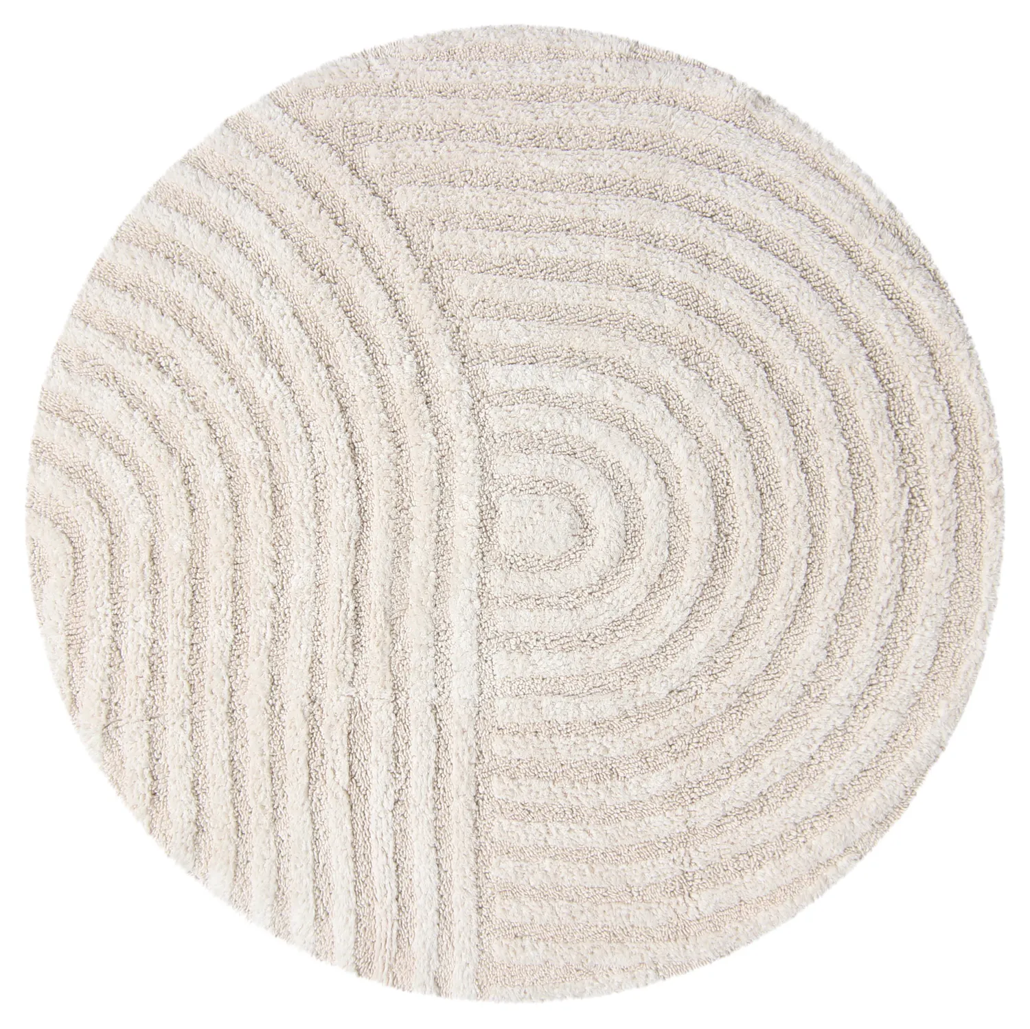 Tappeto da bagno rotondo - Embla (bianco)