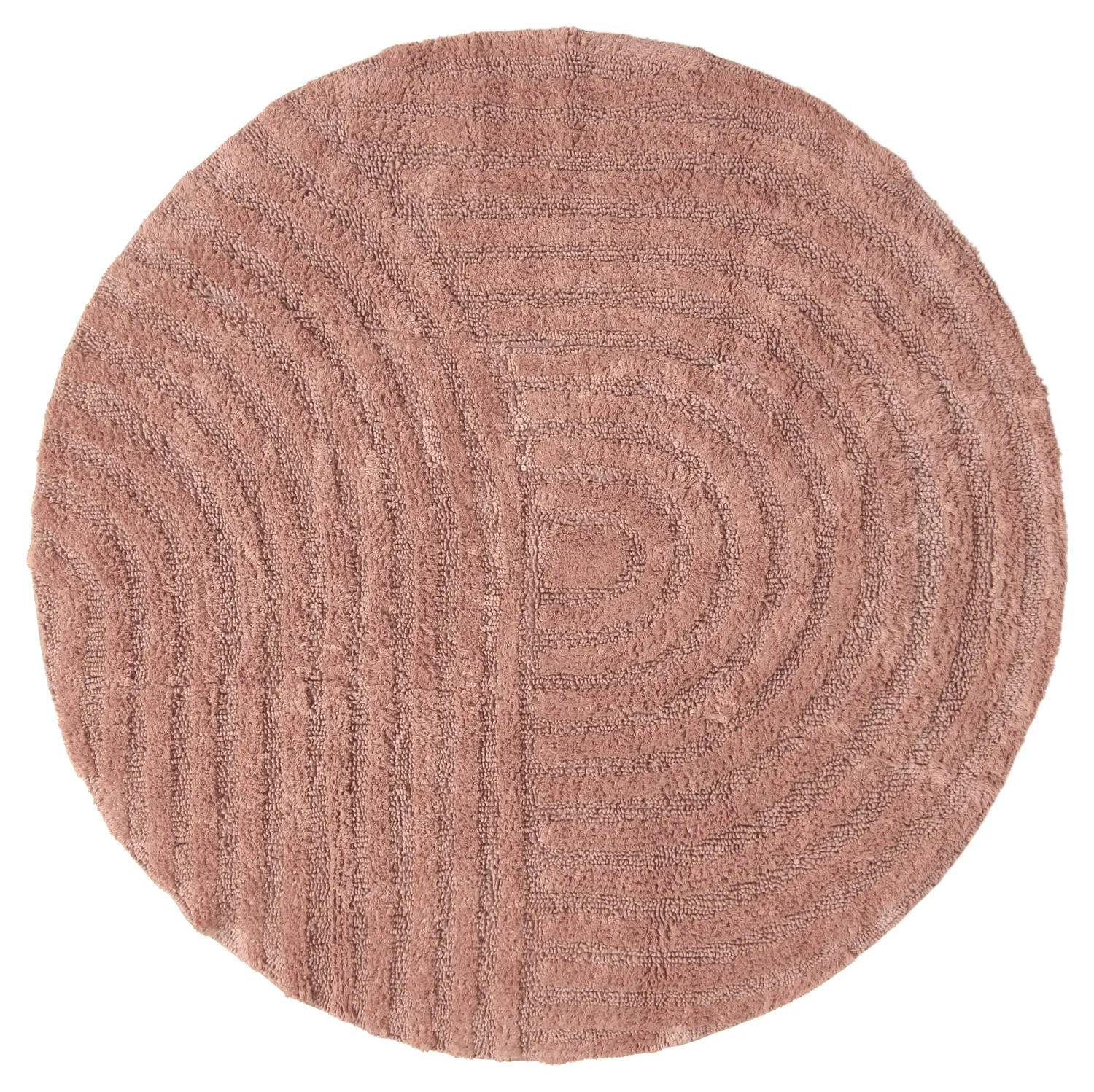 Tappeto da bagno rotondo - Embla (rosa)